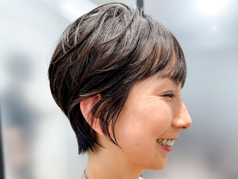 銀座でカットが上手い美容室|大人ショートの実例