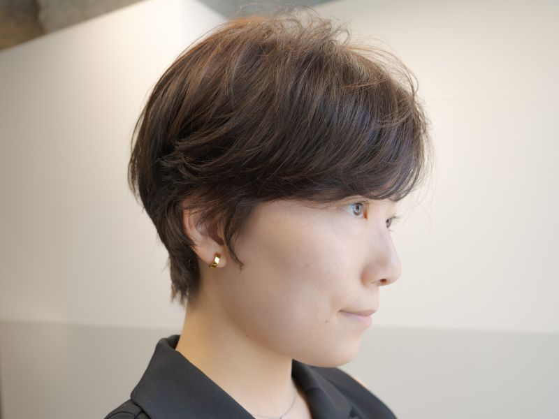 銀座でカットが上手い美容室|ハンサムショートの実例