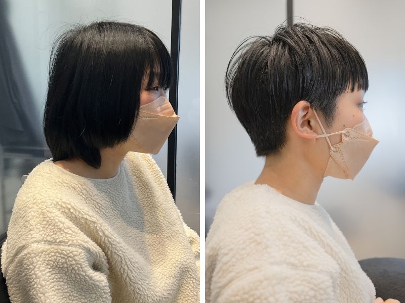ショートヘアにカットしたお客様実例