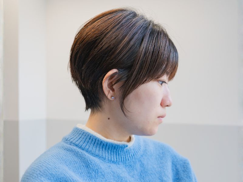 銀座でカットが上手い美容室のミニショート実例