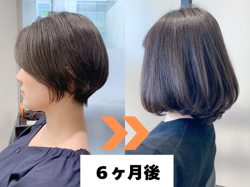 ショートヘアを半年放置するとボブになる