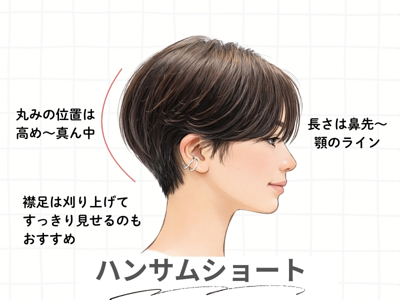 ハンサムショートの解説図