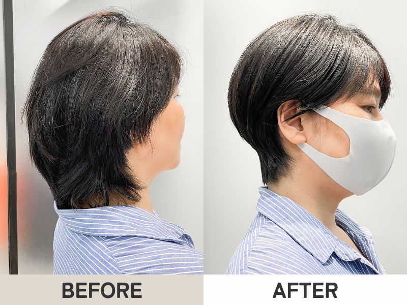 50代｜くびれショートの施術実例｜銀座のショート・ボブ専門美容室