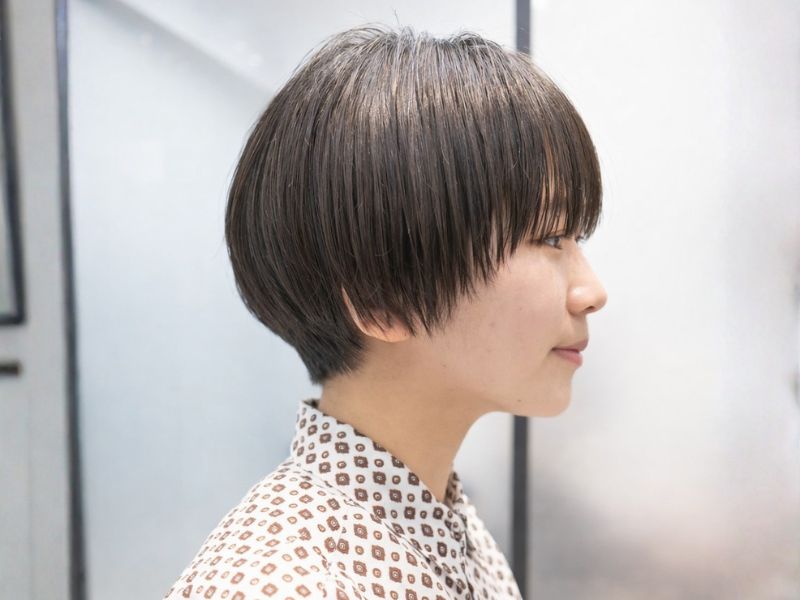 30代40代向けマッシュショート実例｜前髪あり